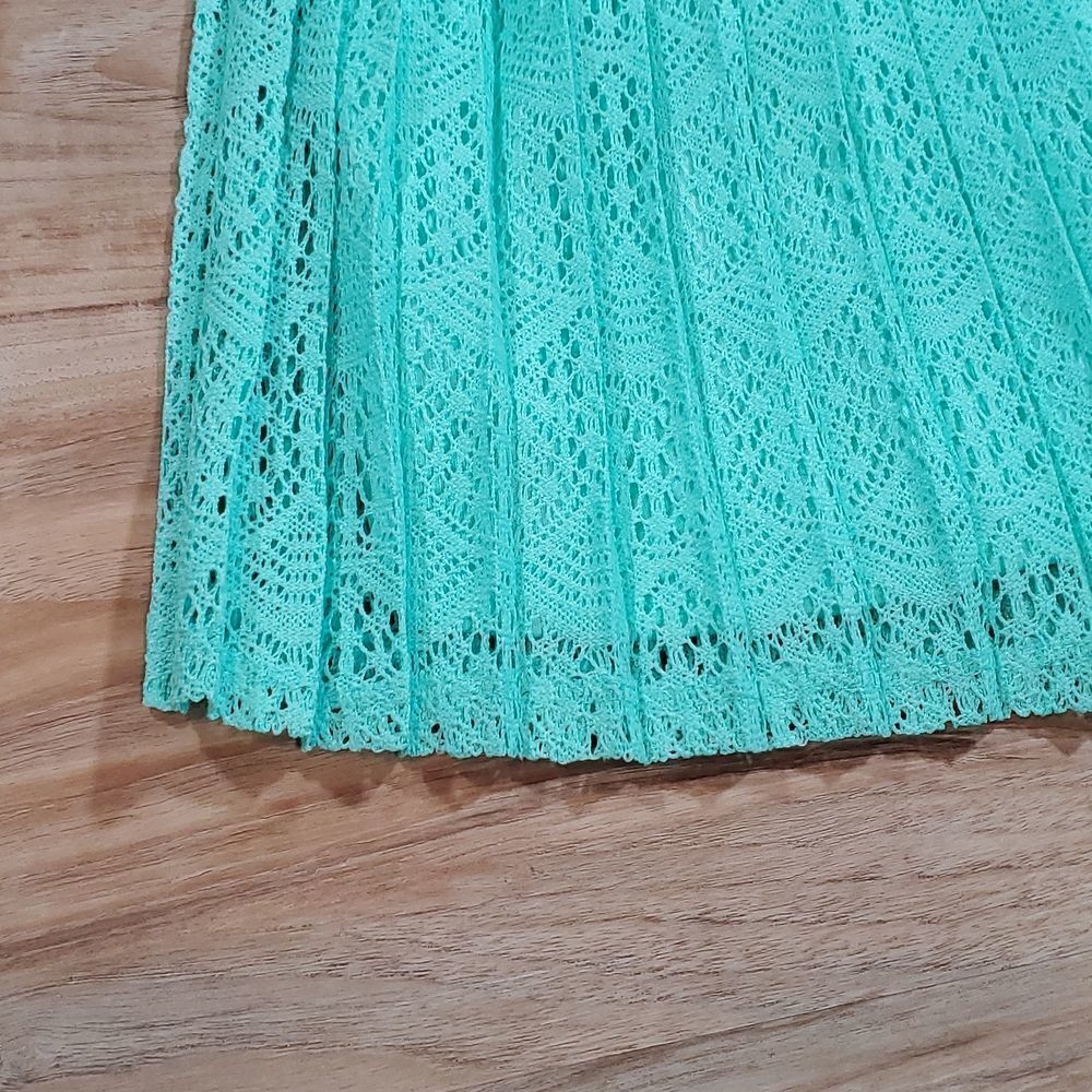 🔸️NWT As U Wish Mint Lace Belted Sleeveless Dress Medium - Picture 9 of 11